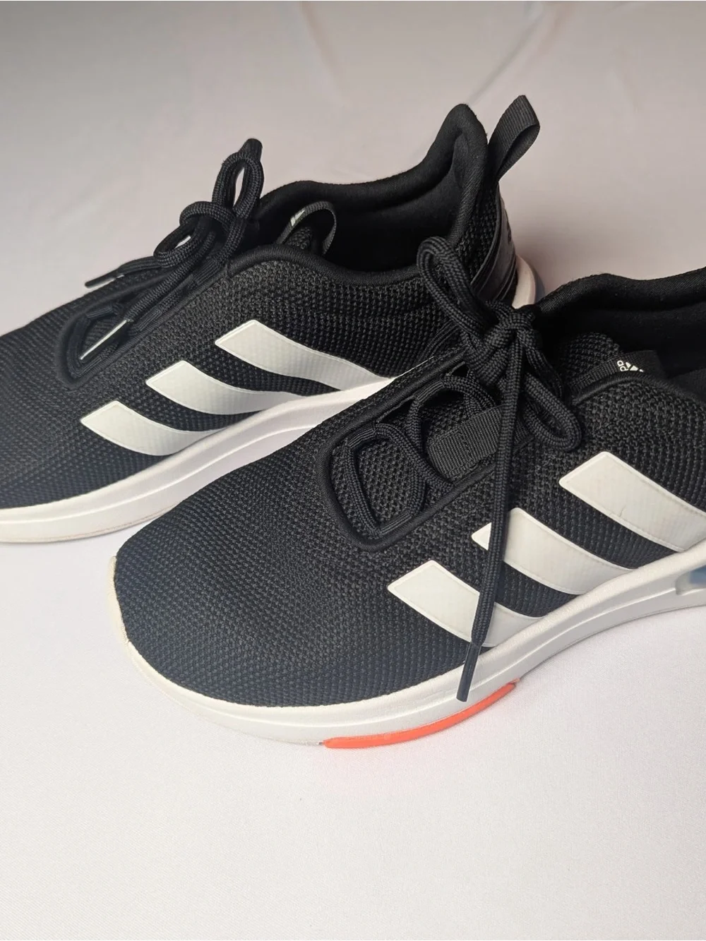 adidas Kids Black Sneakers with White Stripes